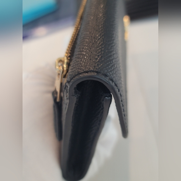 Coach Crossgrain Leather Envelope Wallet Black - Picture 7 of 13